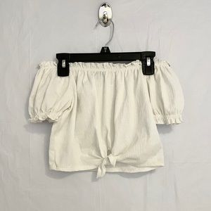 h&m peasant crop top